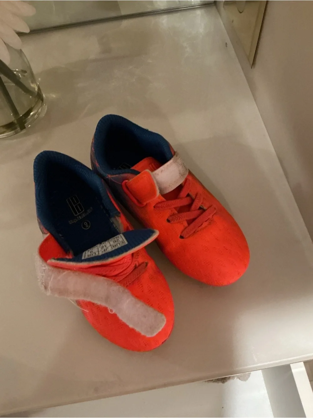 Brooman Unisex Kids Firm Ground Soccer/ football Cleats Blue/orange US 9 kids